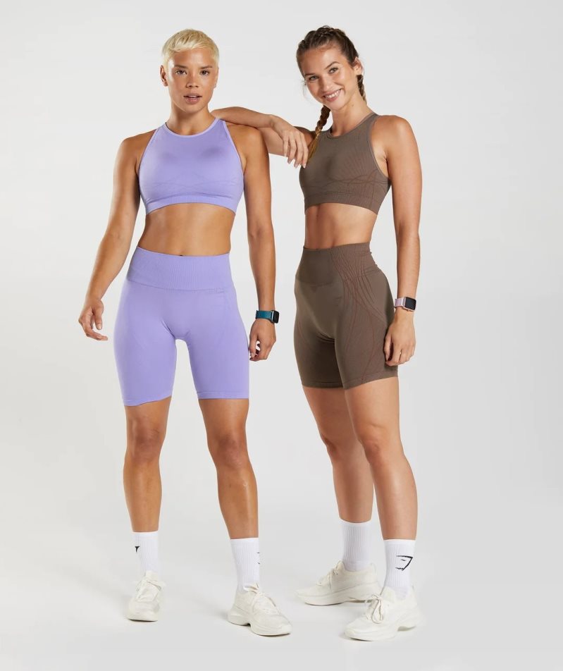 Szorty Gymshark Apex Seamless Damskie Fioletowe | PL 359CVI